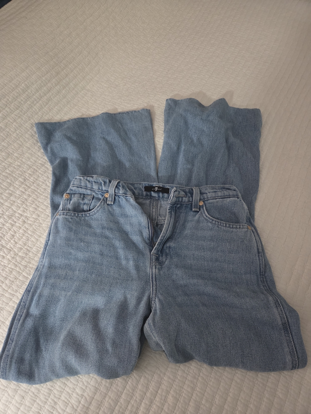 7 For All Mankind Women's Light Blue Boot Cut Jeans